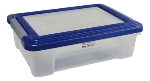 Caja Organizadora Plástica 10 Lts Transparente Con Tapa