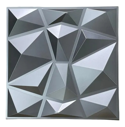 Muro Decorativo Panel 3d Color Gris Plata 7m2 Con Adhesivo!