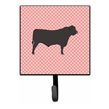 Tesoros De La Caroline Negro Angus Vaca Rosa Check Pared Gan