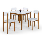 Mesa De Jantar /copa /cozinha 80x80 Com 4 Cadeiras 