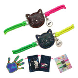 Kit Pulseira Bff Cat Gatos Do Humor 2pcs Temos Anel E Colar 