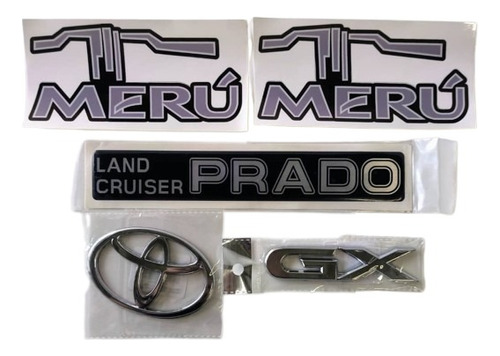 Kit Calcomanias Emblemas Etiquetas Para Toyota Meru Prado Foto 2