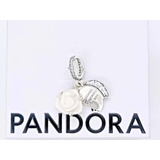 Pandora Charm Doble Rosa Blanca Floreciendo Original S925ale