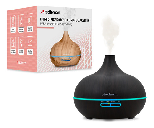 Humidificador Difusor De Aceites Con Control 550ml Redlemon