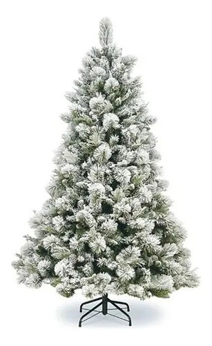 Árvore Natal Luxo Pinheiro Neve Pinha 1.20m 214 Galhos Aw212 Cor Branco Nevada