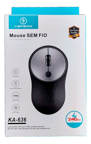 Mouse Sem Fio Com 3 Níveis De Dpi
