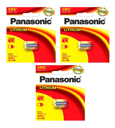 Cr2 Panasonic No Recargable Cr2 Litio 3v - 3 Piezas