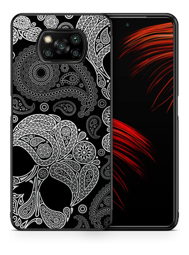 Funda Ppara Xiaomi Redmi Poco Calavera Cachemira Skull Art