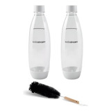 Botellas Sodastream Twinpack Blancas Con Cepillo Limpiador