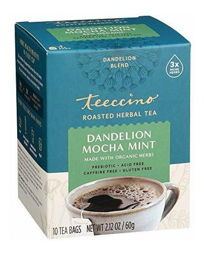 Té Herbal - Diente De León Teeccino Moka Menta - Asado A Bas