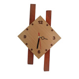 Reloj De Pared En Madera Decorativo Artesanal
