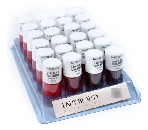 Kit C/ 24 Lip Tint Gel Com Ácido Hialurônico Lady Beauty