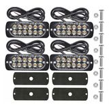 Luces De Advertencia Para Coche, 4 Unidades, 12 Lámparas Led