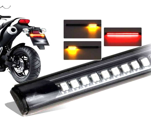 Tira Led Moto Posición Stop Guiños 48 Led Alta Potencia 