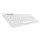 Teclado Logitech K380 Inalámbrico Bluetooth 3.0 Inglés Color Del Teclado Blanco Idioma Blanco