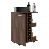 Bar Cart Dark Walnut Cafe