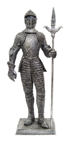 Guerreiro Medieval Cavaleiro Estatua Enfeite Decorativo 61cm