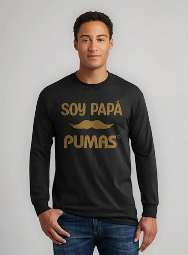 Playera Hombre Pumas Soy Papá Manga Larga