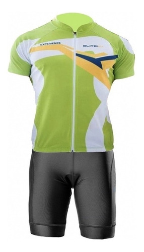 Kit Roupa Elite Bermuda Short Preto Camisa Ciclismo Bike Mtb