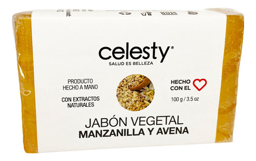 Kit 45 Pzs Jabón Vegetal Manzanilla Y Avena 100g Glicerina