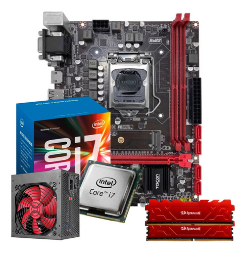 Kit Gamer I7 6ª Geração, H110, Memória 32gb Ddr4, Fonte 500w