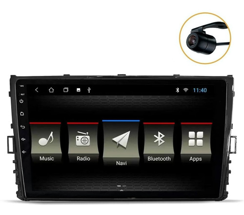 Multimídia Android Tela 9 Polegadas Vw Virtus Gps Wifi + Câm