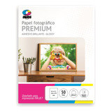 1 Paq Papel Adhesivo Fotográfico Brillante Carta 135g 50 Hoj Color Blanco