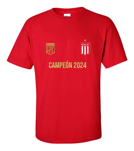 Remera 100% Algodón Estudiantes Campeon Copa Liga 2024