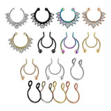 15 Anillos Falsos De Acero Inoxidable Para Piercing De