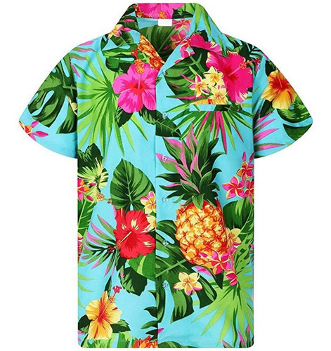 Camisa Hawaiana Cubana De Playa Para Mujer Y Hombre