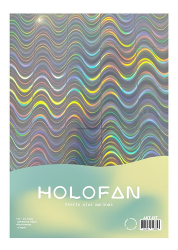Holofan Adhesiva - Olas Marinas - Art Jet® - 20 Hojas - A4