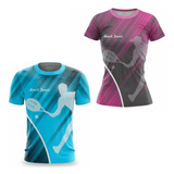 Kit Casal Blusa Camisa Beach Tennis Feminina Masculina Dry