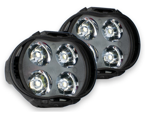 Par Faros 4 Led 12v 12w Luz Fija Y Estrobo