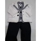 Conjunto Ajuar Bb, Chaqueta, Chaleco, Camisa, Corbatín, Plon