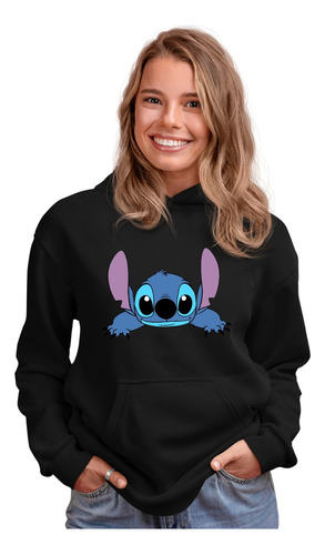 Moletom Blusa Canguru Feminino Estampado Lilo Stich