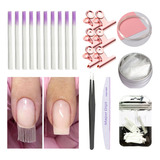 10 Unids / Set Fibra De Vidrio Extensión De Uñas Fibras De