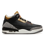 Jordan Retro 3 Negro Y Dorado Originales 