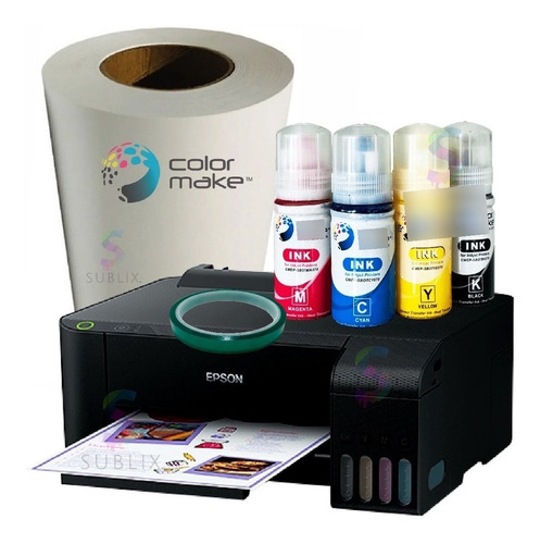 Impresora Epson Carta De Sublimacion + Rollo Papel Colormake