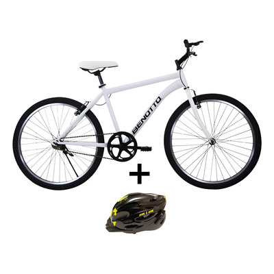 Combo Bicicleta Benotto Pmo R26 Hombre 1v. Con Casco Talla L Blanco | Meses sin interés