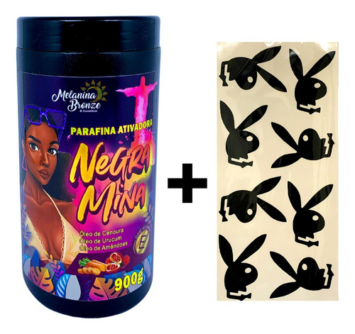 Kit Parafina Ativadora Negra Mina Melanina Bronze + Brinde