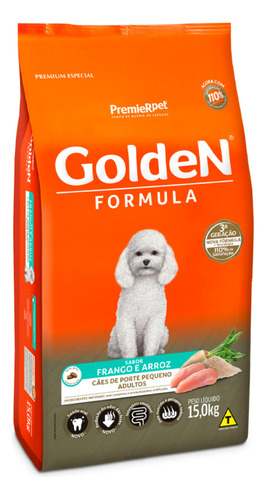 Ração Golden Cães Raças Pequenas Frango E Arroz 15kg