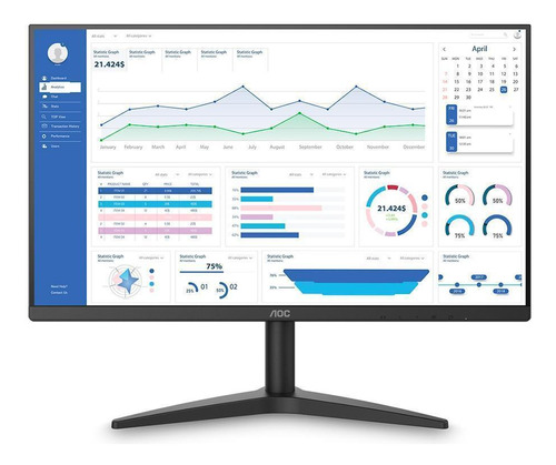 Monitor Aoc 27 Adaptive-sync Fhd 27b1hm 75hz Hdmi Vga 8 Ms