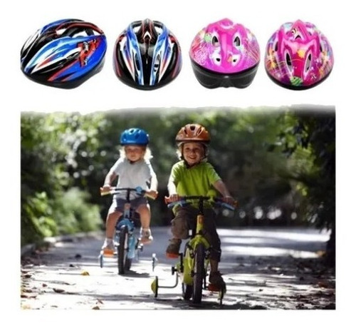 Casco Bicicleta Ajustable Acolchado Protección Para Niñ@s