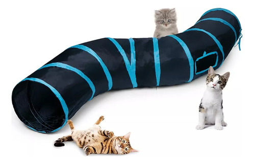 Túnel Curvo Interactivo Para Mascotas, Gatos 