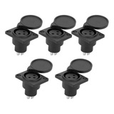 5pcs 3pin Xlr Impermeable Panel De Chasis Hembra Enchufe Aud