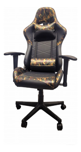 Sillón Gamer Negro Con Camuflado