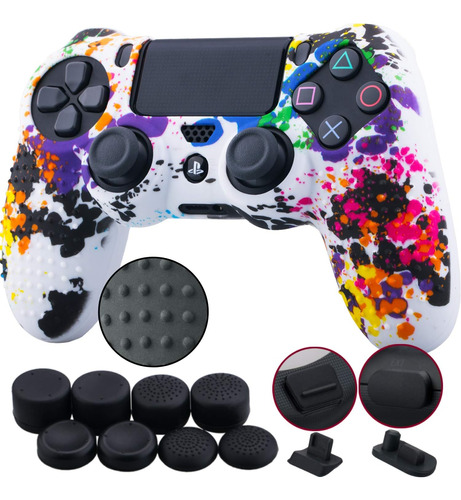 Funda Joystick Ps4 9cdeer Silicona Splashing Graffiti