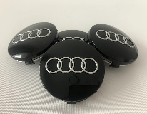 Tapas Central De Rueda Audi Emblema Aro Negro Foto 5