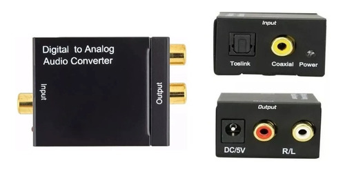 Conversor Audio Digital Óptico / Coaxial A Rca Análogico Jdm