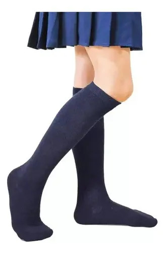Calceta Escolar Lisa 6 Pares